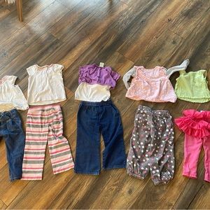 Baby Girl Toddler 2T Clothing Bundle - 10 Pcs